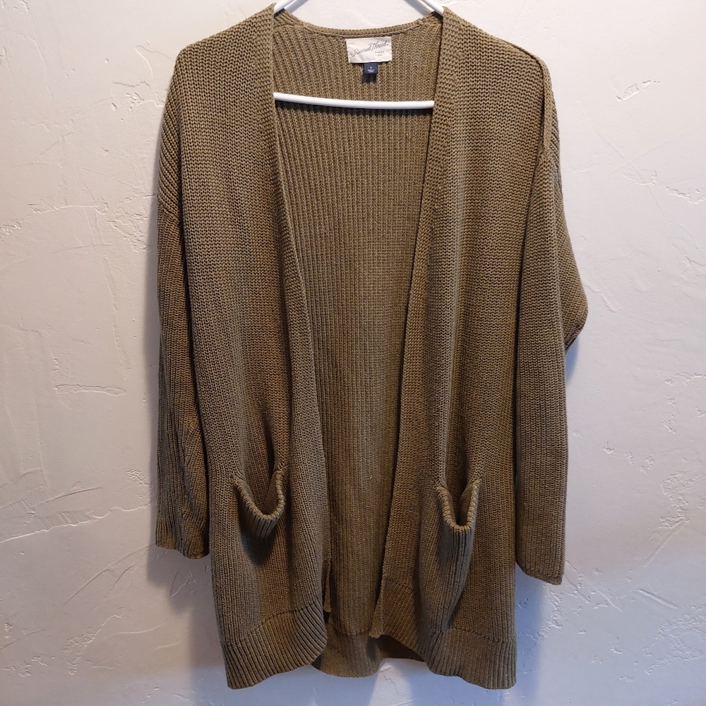 Olive green cardigan